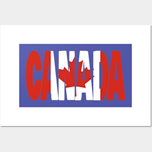 Canada flag stencil Posters and Art